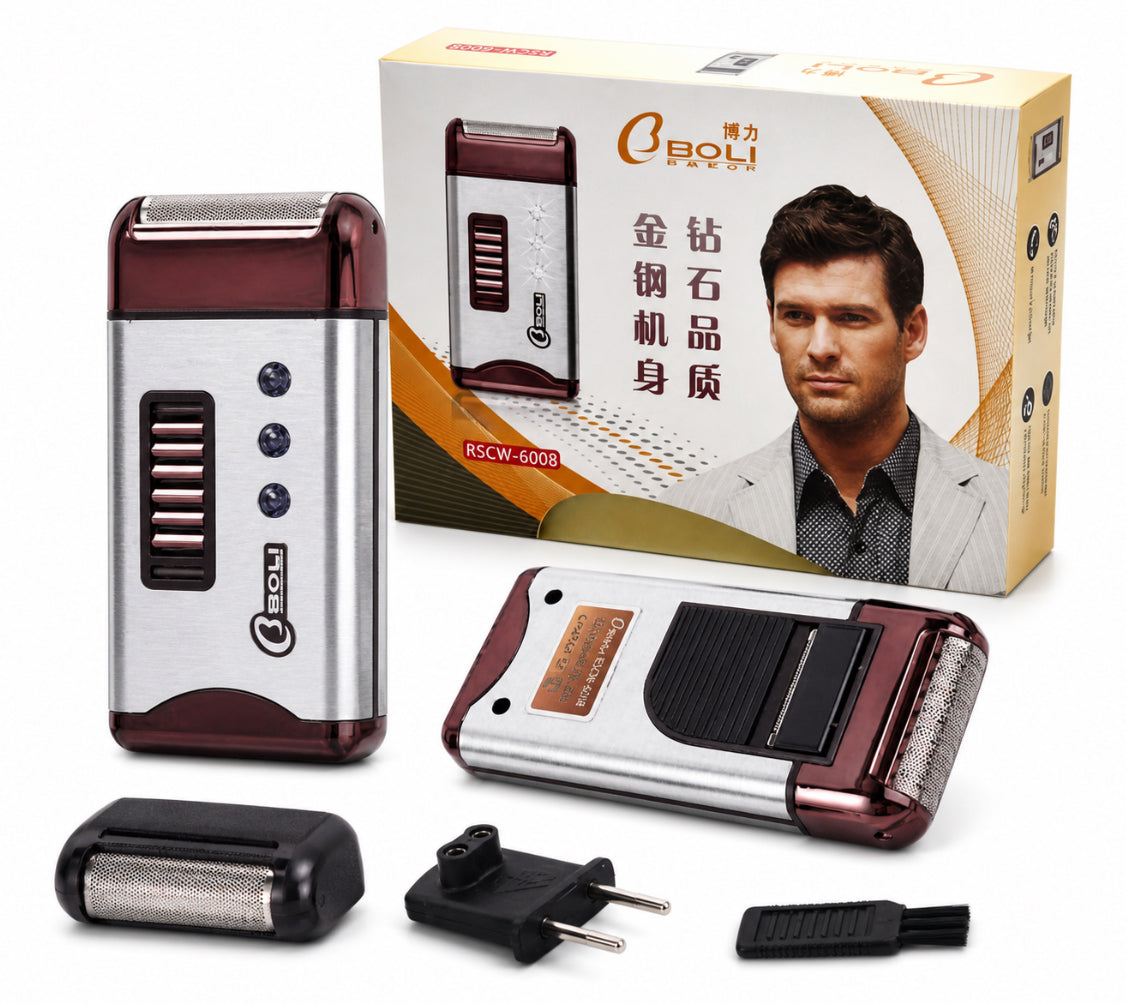 Electric Shaver – Rechargeable Cordless Foil Shaver with Steel Body