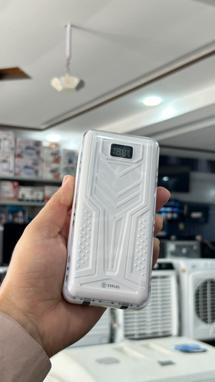 SYPPLUS 20,000mAh Power Bank with Built-In Type-C & Type-B | LED Digital Display | Fast Charging