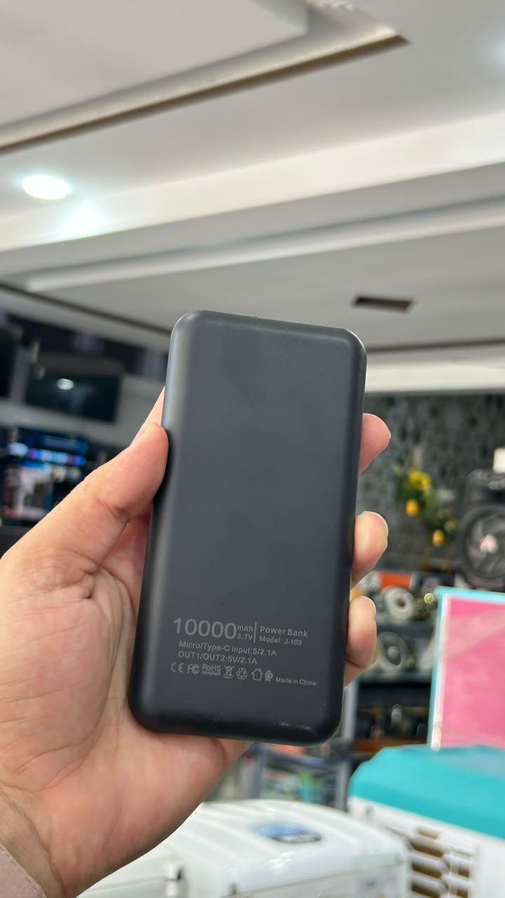 Slim 10000mAh Power Bank – Dual USB Output