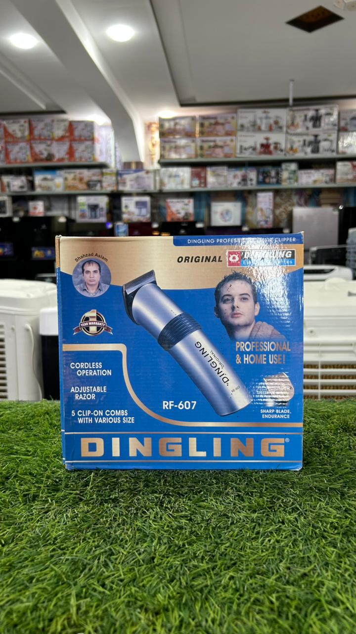 DINGLING Professional Cordless Hair Clipper & Trimmer – Adjustable Razor with 5 Comb Attachments