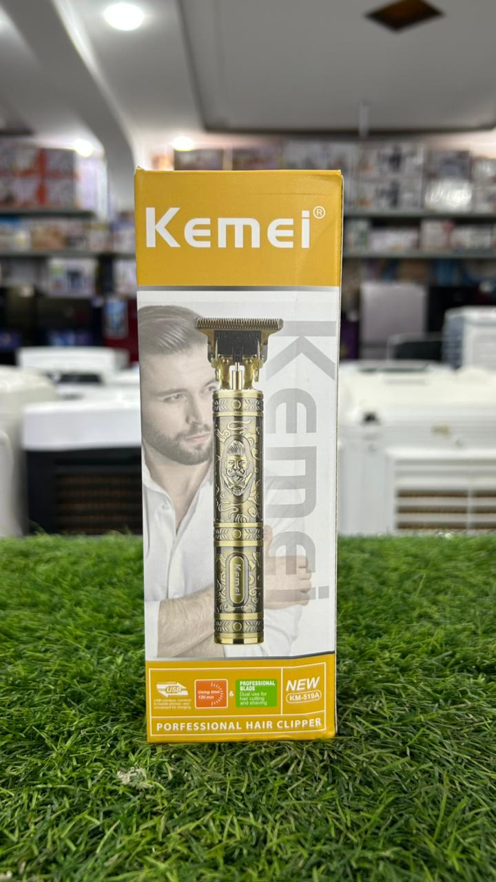Kemei Professional Hair Clipper – Cordless Rechargeable Trimmer with Guide Combs