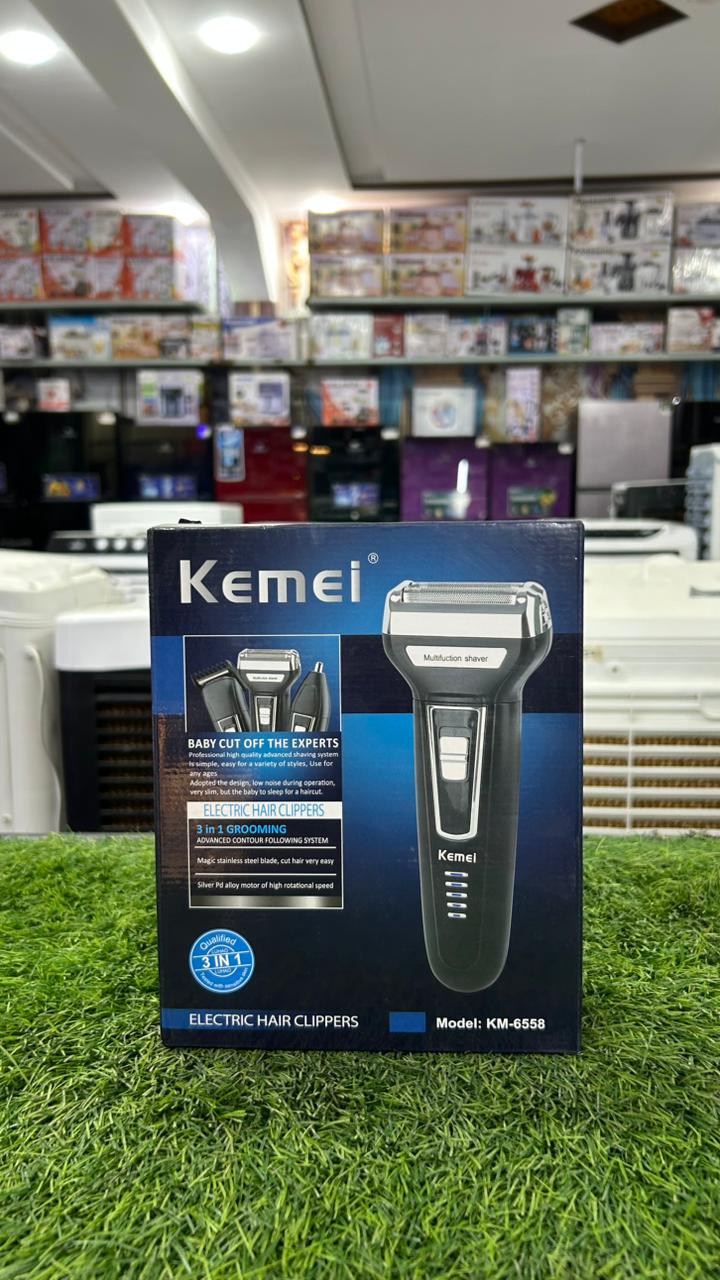 Kemei 3-in-1 Professional Grooming Kit Hair Clipper, Shaver & Trimmer
