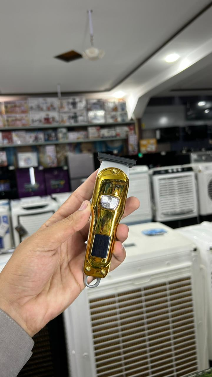 Dingling Gold Edition Hair Trimmer – Powerful, LCD Display | Type-C Fast Charging