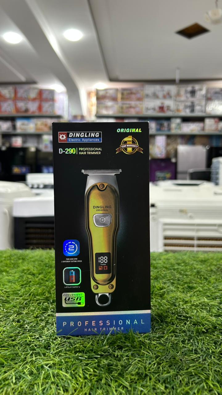 Dingling Gold Edition Hair Trimmer – Powerful, LCD Display | Type-C Fast Charging