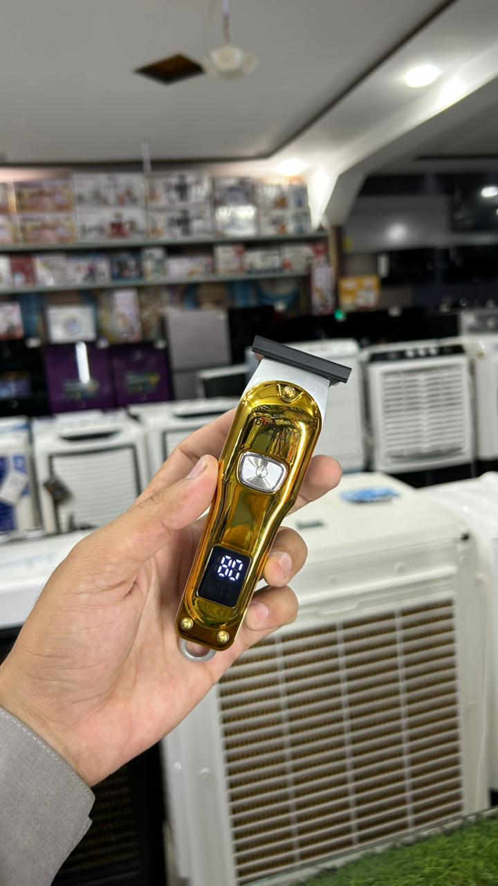 Dingling Gold Edition Hair Trimmer – Powerful, LCD Display | Type-C Fast Charging