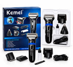 Kemei 3-in-1 Professional Grooming Kit Hair Clipper, Shaver & Trimmer