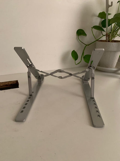 Adjustable Laptop Stand Foldable Aluminum Alloy Laptop Riser for Better Comfort & Posture