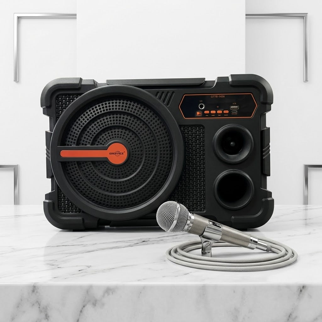 Portable Wireless Bluetooth Speaker with Microphone – Party Speaker