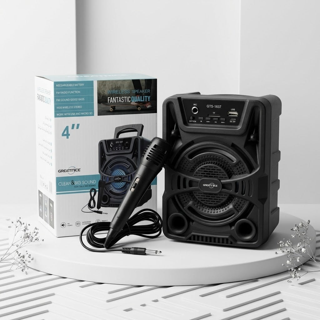 Wireless Speaker Fantastic Quality With Mic ( GTS-1637 )
