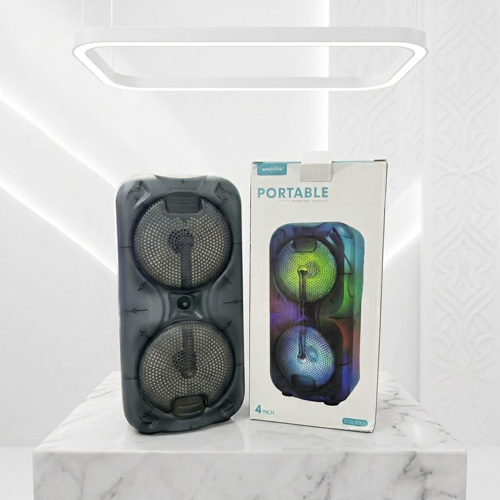 GTS Portable Bluetooth Party Speaker – " Dual Speakers, RGB Lights